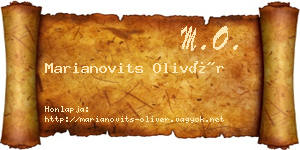 Marianovits Olivér névjegykártya